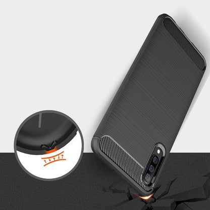 TPU Case für Samsung Galaxy A50 Carbon Skin Brushed Hülle