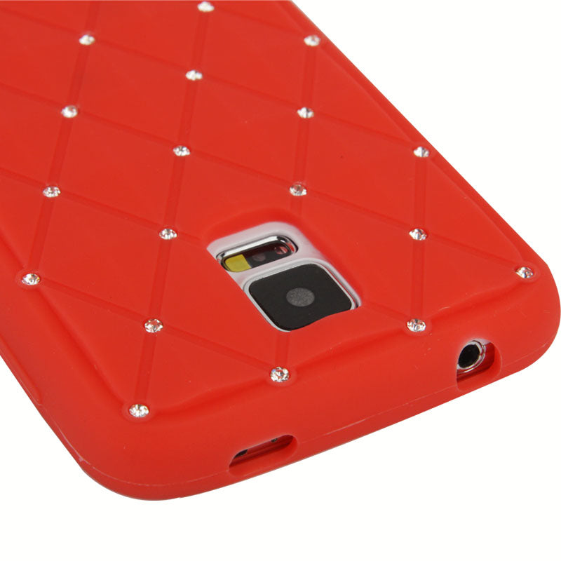 Silikon Case für Samsung Galaxy S5 Rhinestone Rhombus