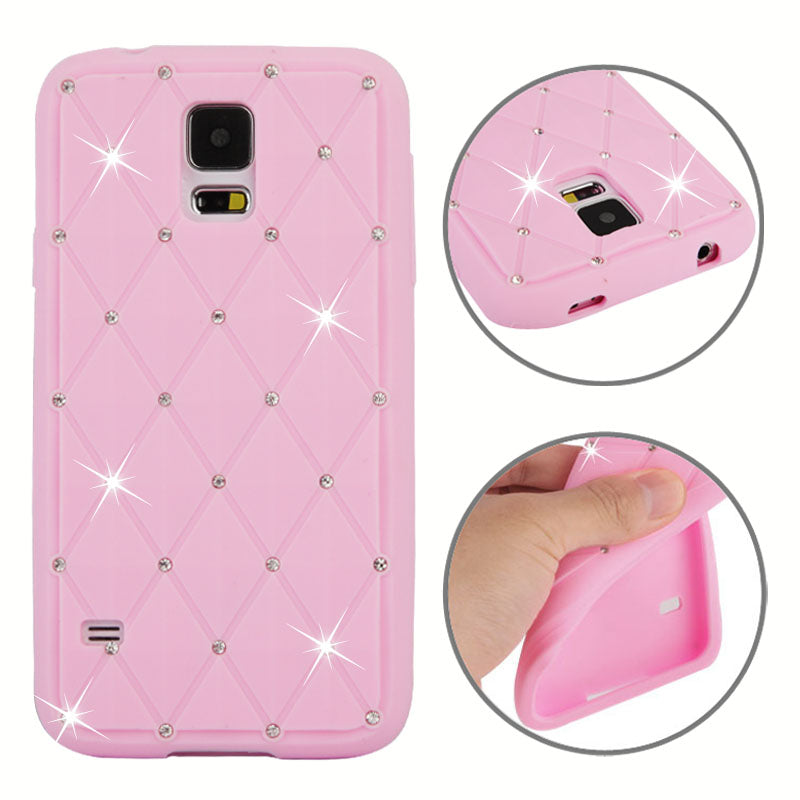 Silikon Case für Samsung Galaxy S5 Rhinestone Rhombus