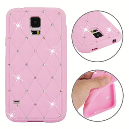 Silikon Case für Samsung Galaxy S5 Rhinestone Rhombus