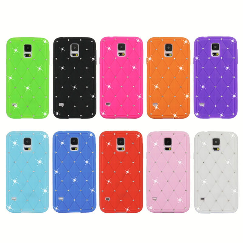 Silikon Case für Samsung Galaxy S5 Rhinestone Rhombus