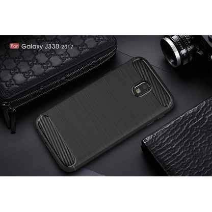 TPU Case für Samsung Galaxy J3 J330 (2017) Carbon Skin Brushed