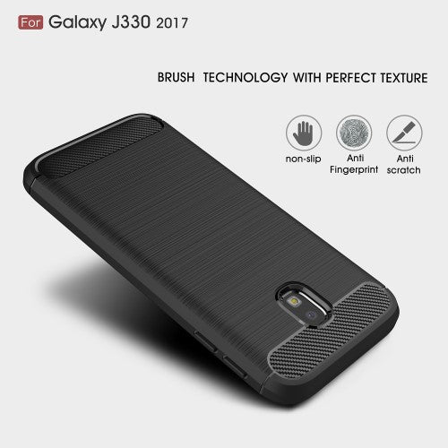 TPU Case für Samsung Galaxy J3 J330 (2017) Carbon Skin Brushed