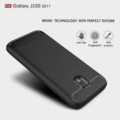 TPU Case für Samsung Galaxy J3 J330 (2017) Carbon Skin Brushed