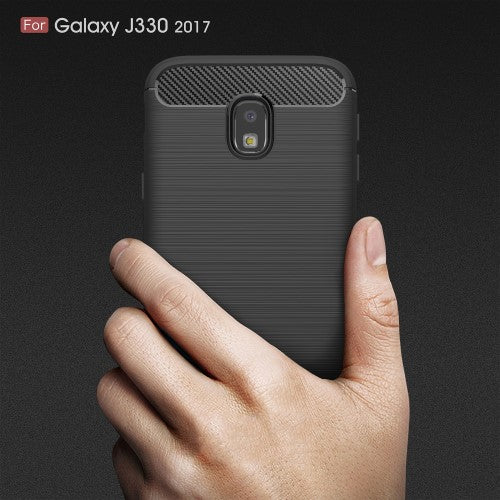 TPU Case für Samsung Galaxy J3 J330 (2017) Carbon Skin Brushed
