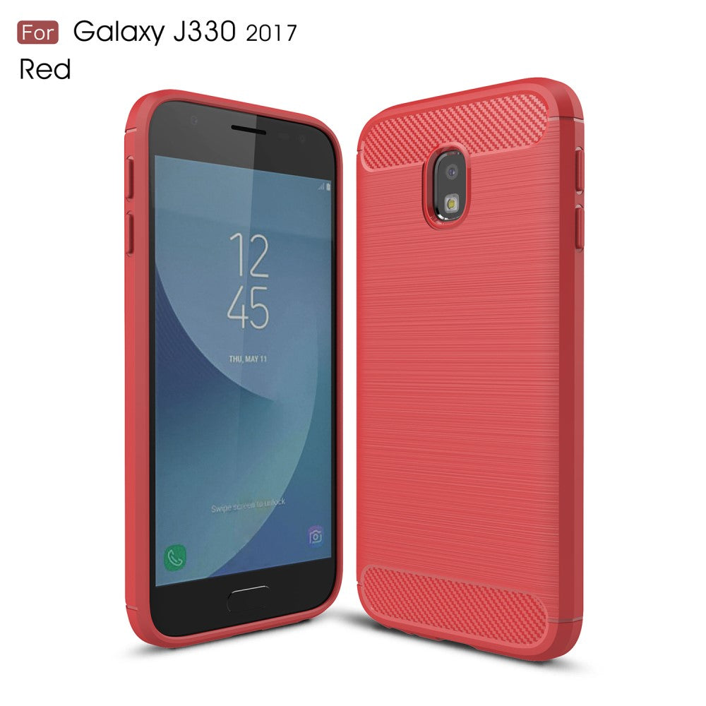 TPU Case für Samsung Galaxy J3 J330 (2017) Carbon Skin Brushed