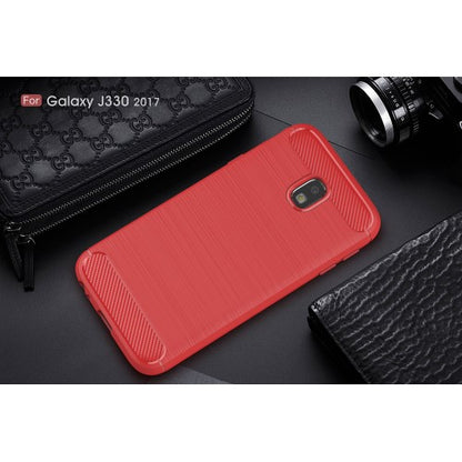 TPU Case für Samsung Galaxy J3 J330 (2017) Carbon Skin Brushed