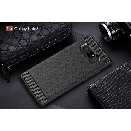 TPU Case für Samsung Galaxy Note 8 Carbon Skin Brushed