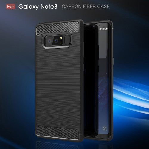 TPU Case für Samsung Galaxy Note 8 Carbon Skin Brushed
