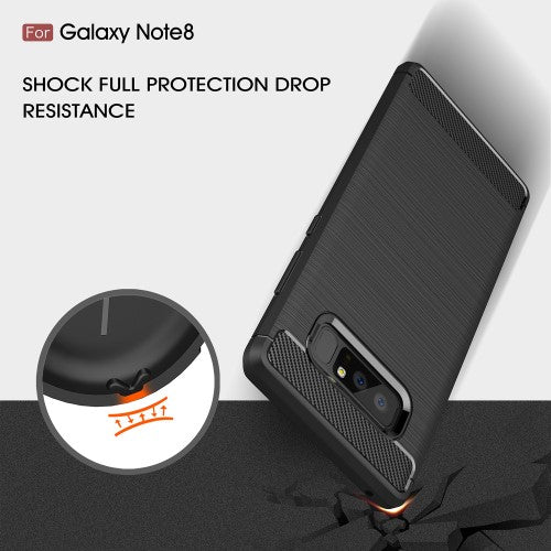 TPU Case für Samsung Galaxy Note 8 Carbon Skin Brushed