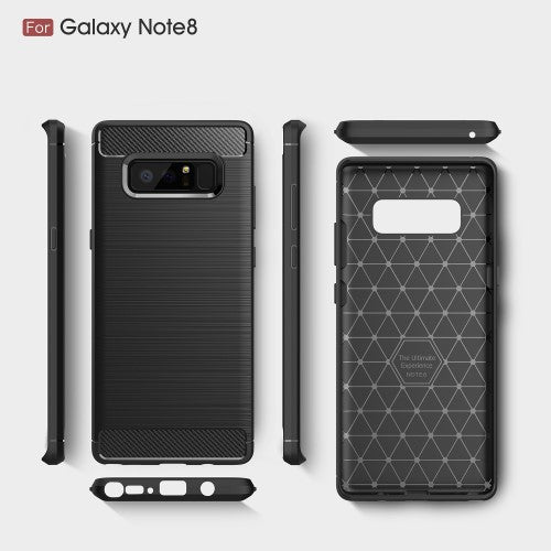 TPU Case für Samsung Galaxy Note 8 Carbon Skin Brushed