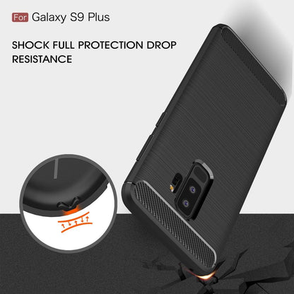 TPU Case für Samsung Galaxy S9 PLUS G965 Carbon Skin Brushed