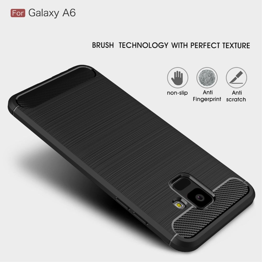 TPU Case für Samsung Galaxy A6 (2018) Carbon Skin Brushed