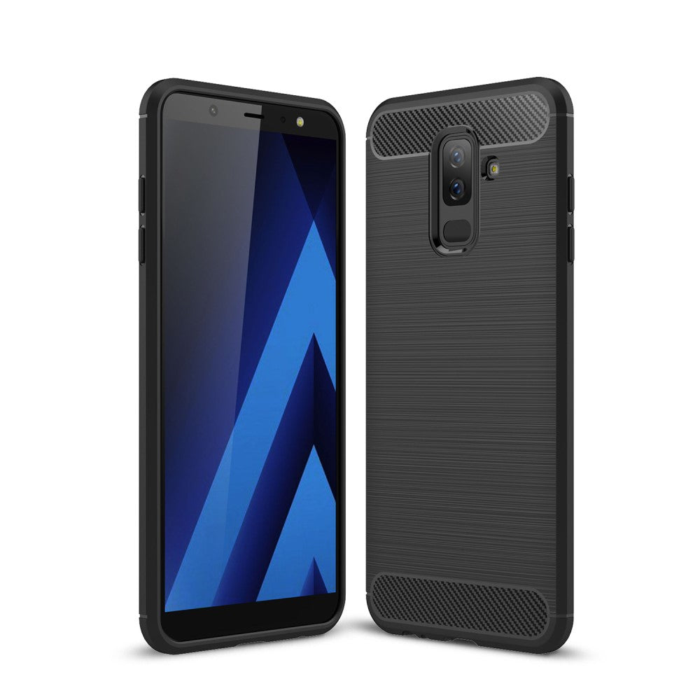 TPU Case für Samsung Galaxy A6+ (2018) Carbon Skin Brushed