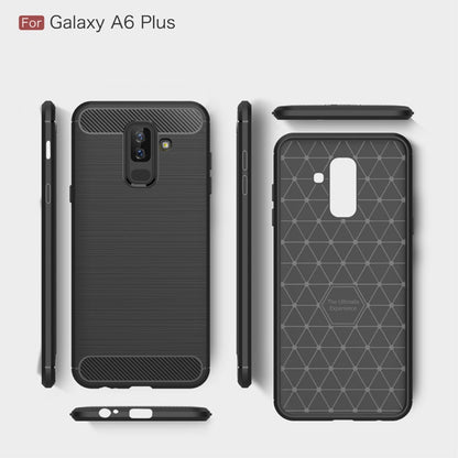 TPU Case für Samsung Galaxy A6+ (2018) Carbon Skin Brushed