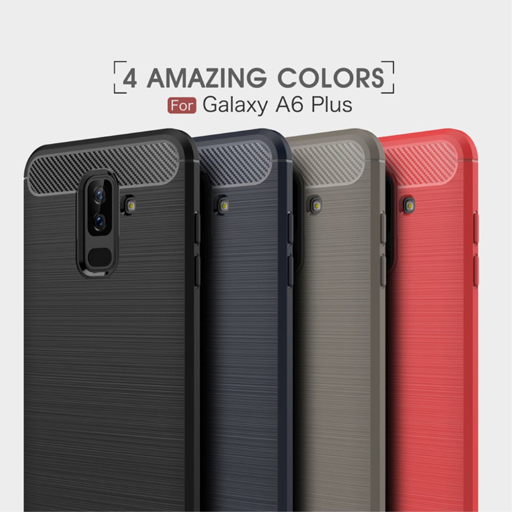 TPU Case für Samsung Galaxy A6+ (2018) Carbon Skin Brushed