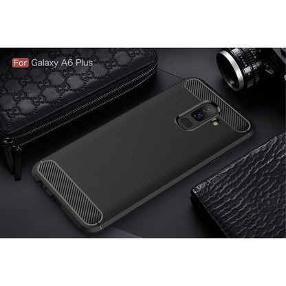 TPU Case für Samsung Galaxy A6+ (2018) Carbon Skin Brushed