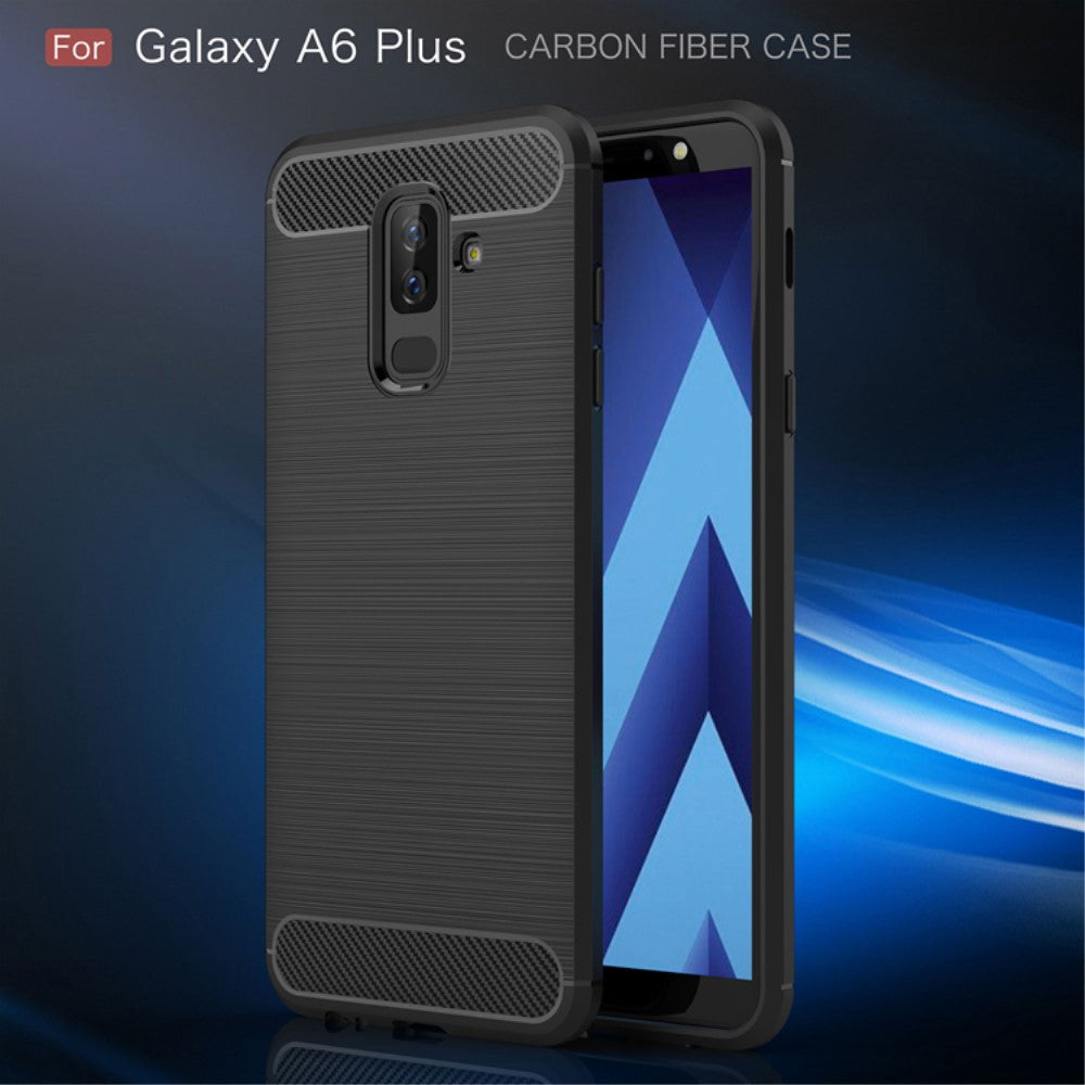 TPU Case für Samsung Galaxy A6+ (2018) Carbon Skin Brushed