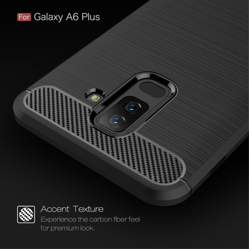 TPU Case für Samsung Galaxy A6+ (2018) Carbon Skin Brushed