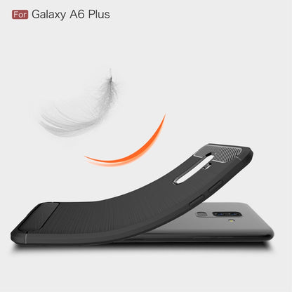 TPU Case für Samsung Galaxy A6+ (2018) Carbon Skin Brushed