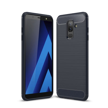 TPU Case für Samsung Galaxy A6+ (2018) Carbon Skin Brushed