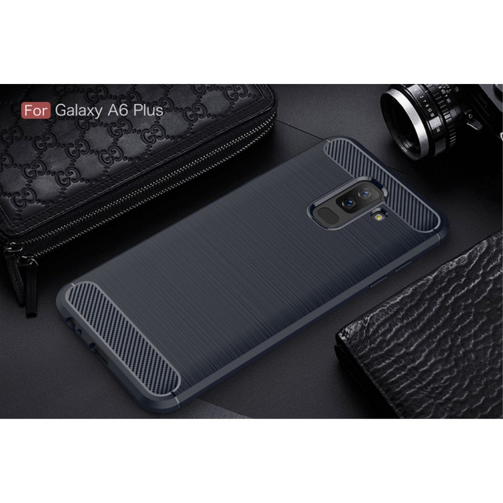 TPU Case für Samsung Galaxy A6+ (2018) Carbon Skin Brushed