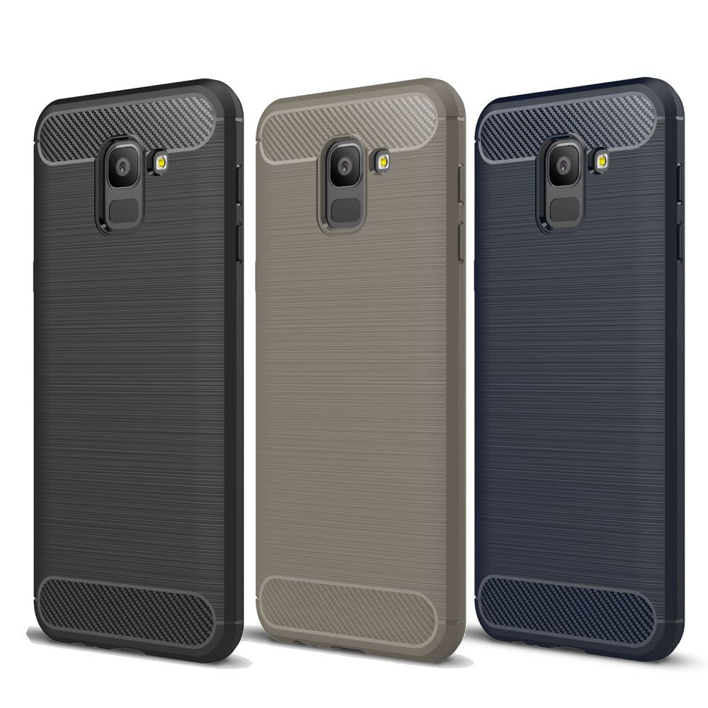 TPU Case für Samsung Galaxy J6 (2018) Carbon Skin Brushed