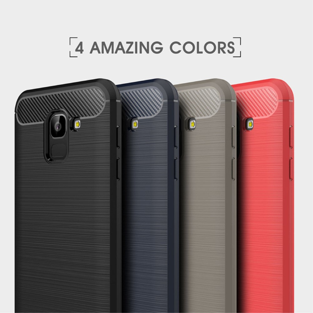 TPU Case für Samsung Galaxy J6 (2018) Carbon Skin Brushed