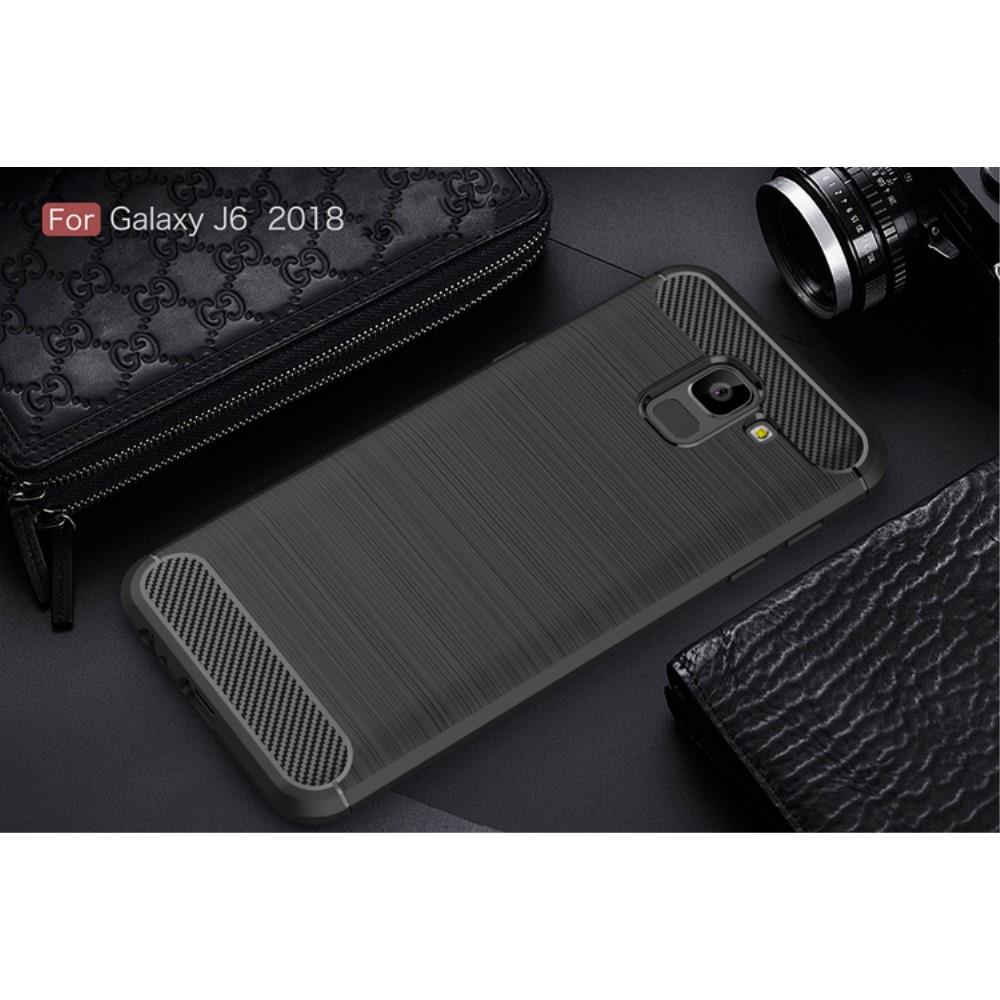 TPU Case für Samsung Galaxy J6 (2018) Carbon Skin Brushed