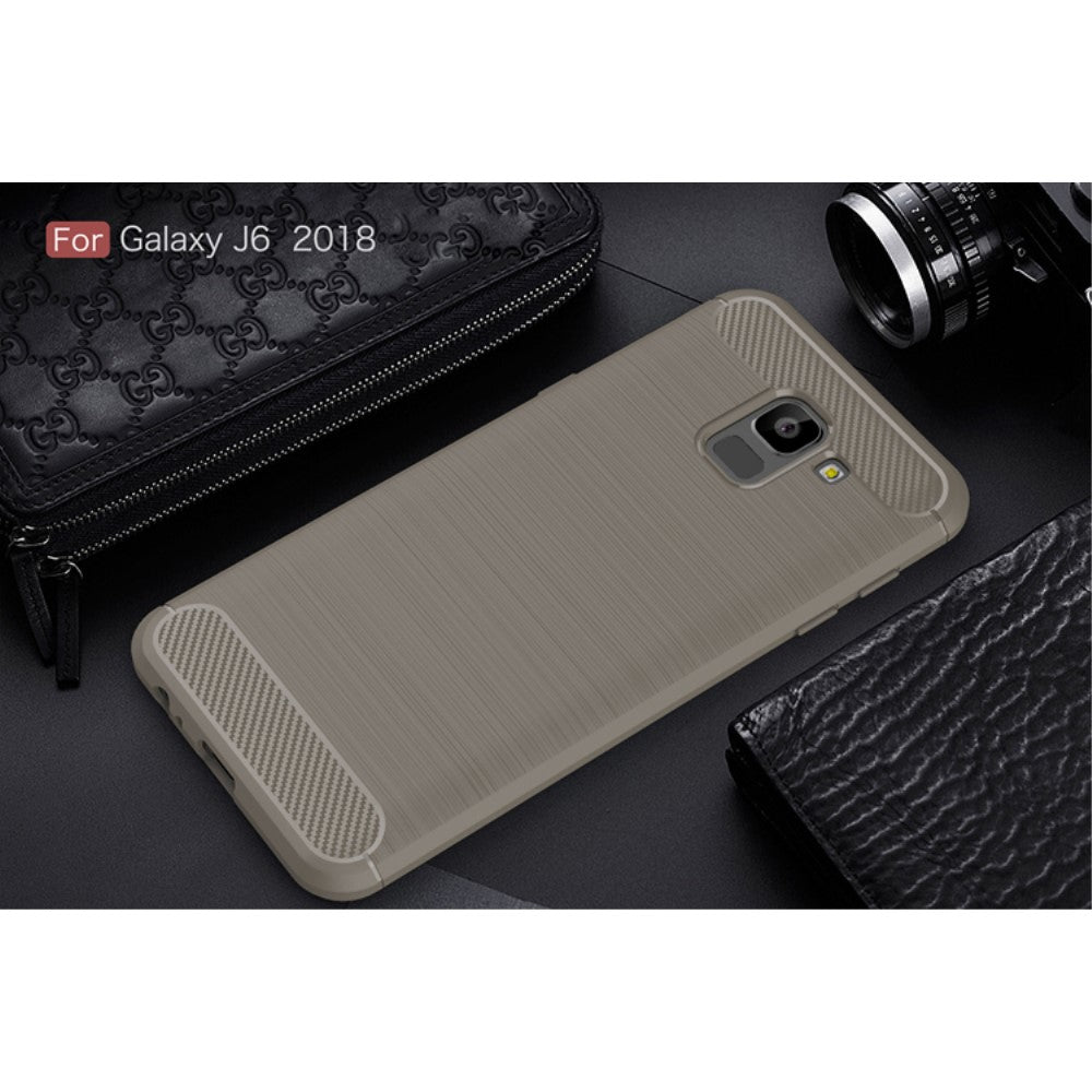 TPU Case für Samsung Galaxy J6 (2018) Carbon Skin Brushed