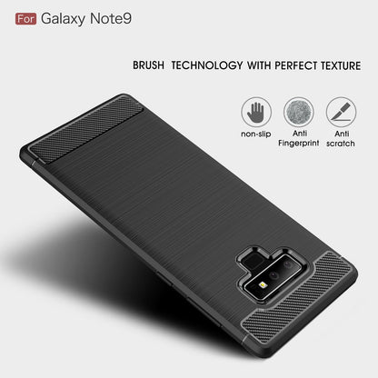TPU Case für Samsung Galaxy Note 9 Carbon Skin Brushed
