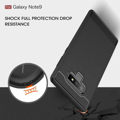 TPU Case für Samsung Galaxy Note 9 Carbon Skin Brushed