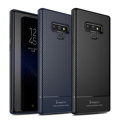 IPAKY TPU Case für SAMSUNG GALAXY NOTE 9 Carbon Fiber Muster Texture Hülle Cover