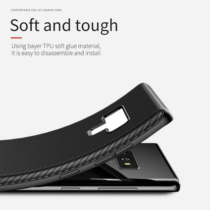 IPAKY TPU Case für SAMSUNG GALAXY NOTE 9 Carbon Fiber Muster Texture Hülle Cover