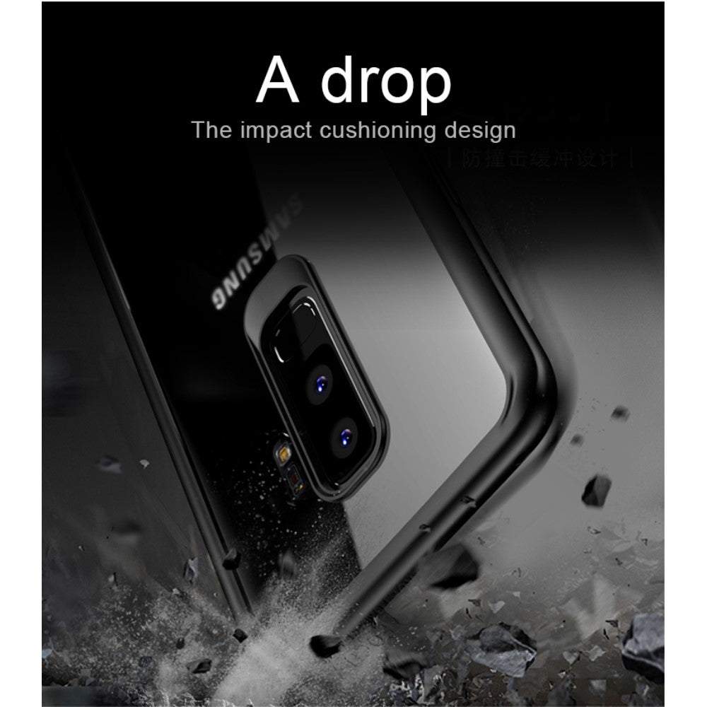 IPAKY TPU Gel Case für Samsung Galaxy S9 G960 Frame elastisch Transparent