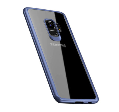 IPAKY TPU Gel Case für Samsung Galaxy S9 G960 Frame elastisch Transparent