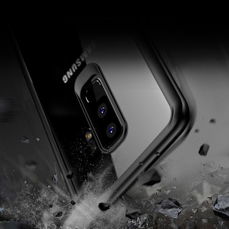 IPAKY TPU Gel Case für Samsung Galaxy S9 G960 Frame elastisch Transparent