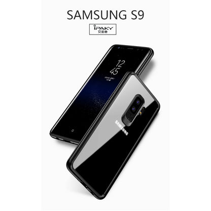 IPAKY TPU Gel Case für Samsung Galaxy S9+ G965 Frame elastisch Transparent