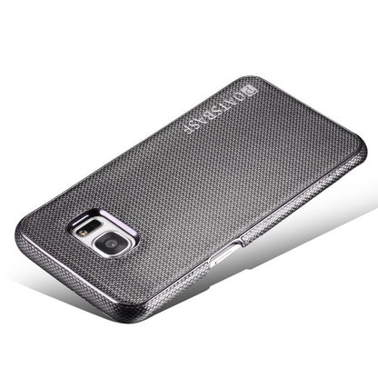 OATSBASF Hard Case für Samsung Galaxy S7 Edge G935 Echt Leder Diamand Textur