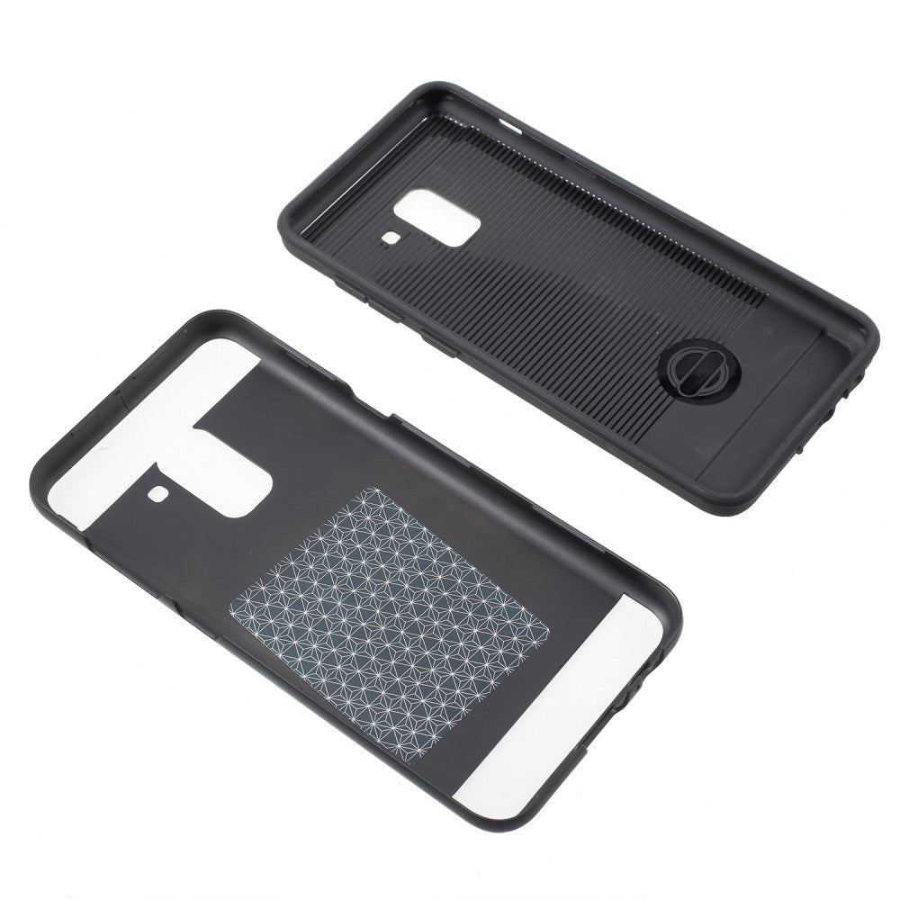 Samsung Galaxy A8 (2018) PC TPU Hybrid Case Brushed Skin