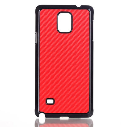 Hard Case für Samsung Galaxy Note 4 Carbon Fiber Muster Schutzhülle Cover Rot
