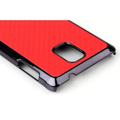 Hard Case für Samsung Galaxy Note 4 Carbon Fiber Muster Schutzhülle Cover Rot