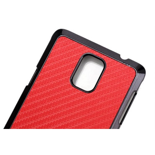 Hard Case für Samsung Galaxy Note 4 Carbon Fiber Muster Schutzhülle Cover Rot