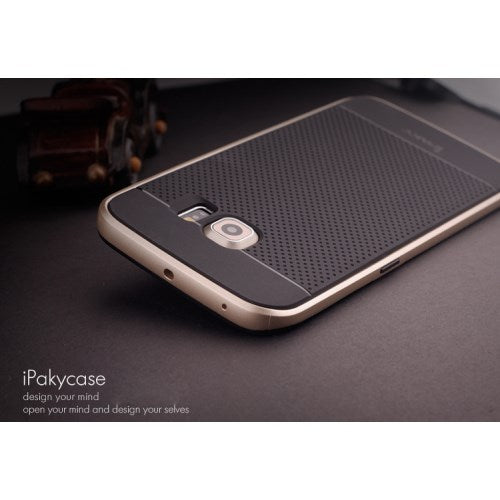 IPAKY TPU Case für Samsung Galaxy S6 Edge G925 Hybrid PC Frame