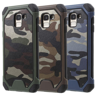 Outdoor Case für Samsung Galaxy J6 (2018) TPU Hybrid Camouflage