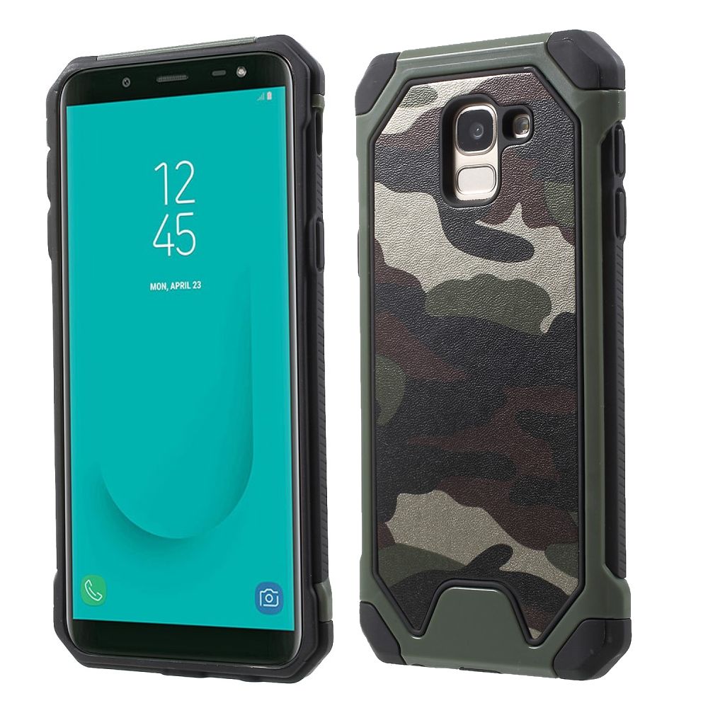 Outdoor Case für Samsung Galaxy J6 (2018) TPU Hybrid Camouflage