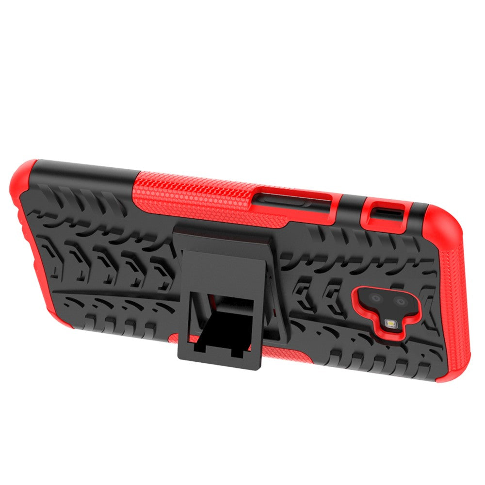 Outdoor Case Tire Rutschfest Kickstand Reifen Hülle für Samsung Galaxy J6+ 2018