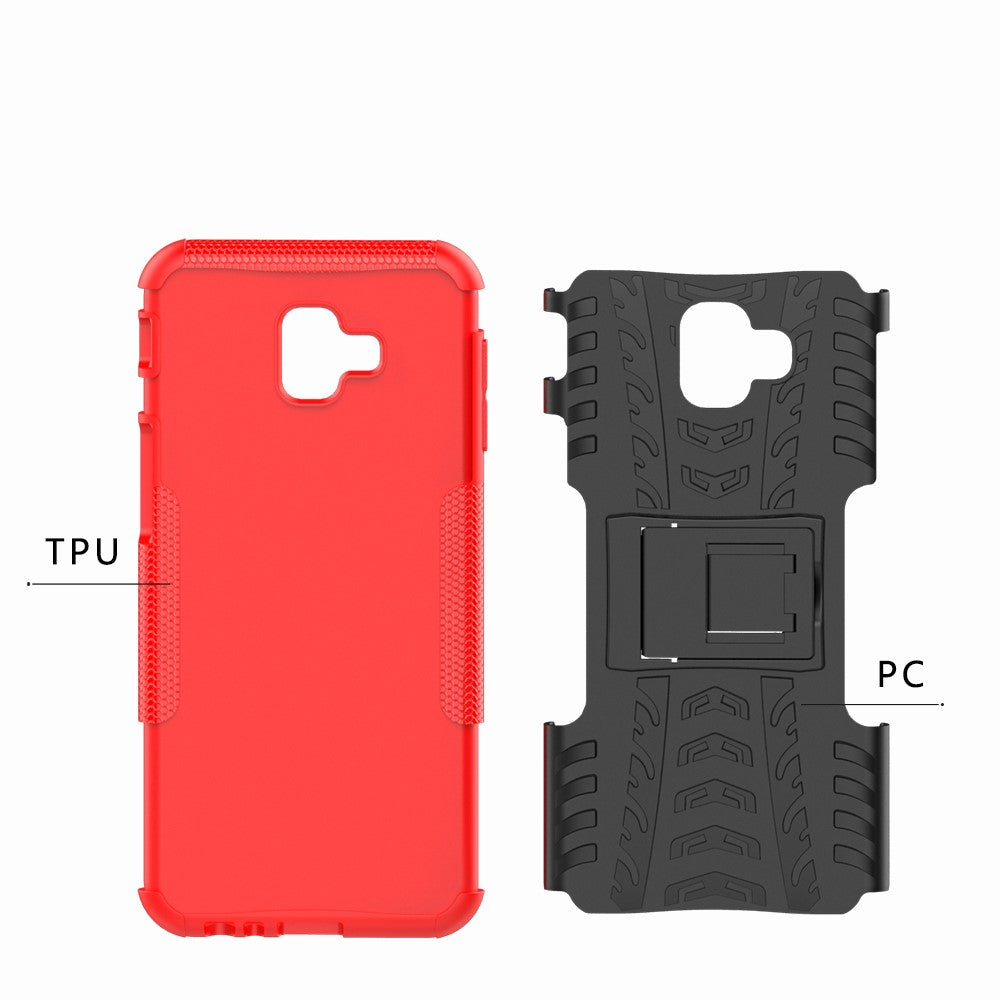 Outdoor Case Tire Rutschfest Kickstand Reifen Hülle für Samsung Galaxy J6+ 2018