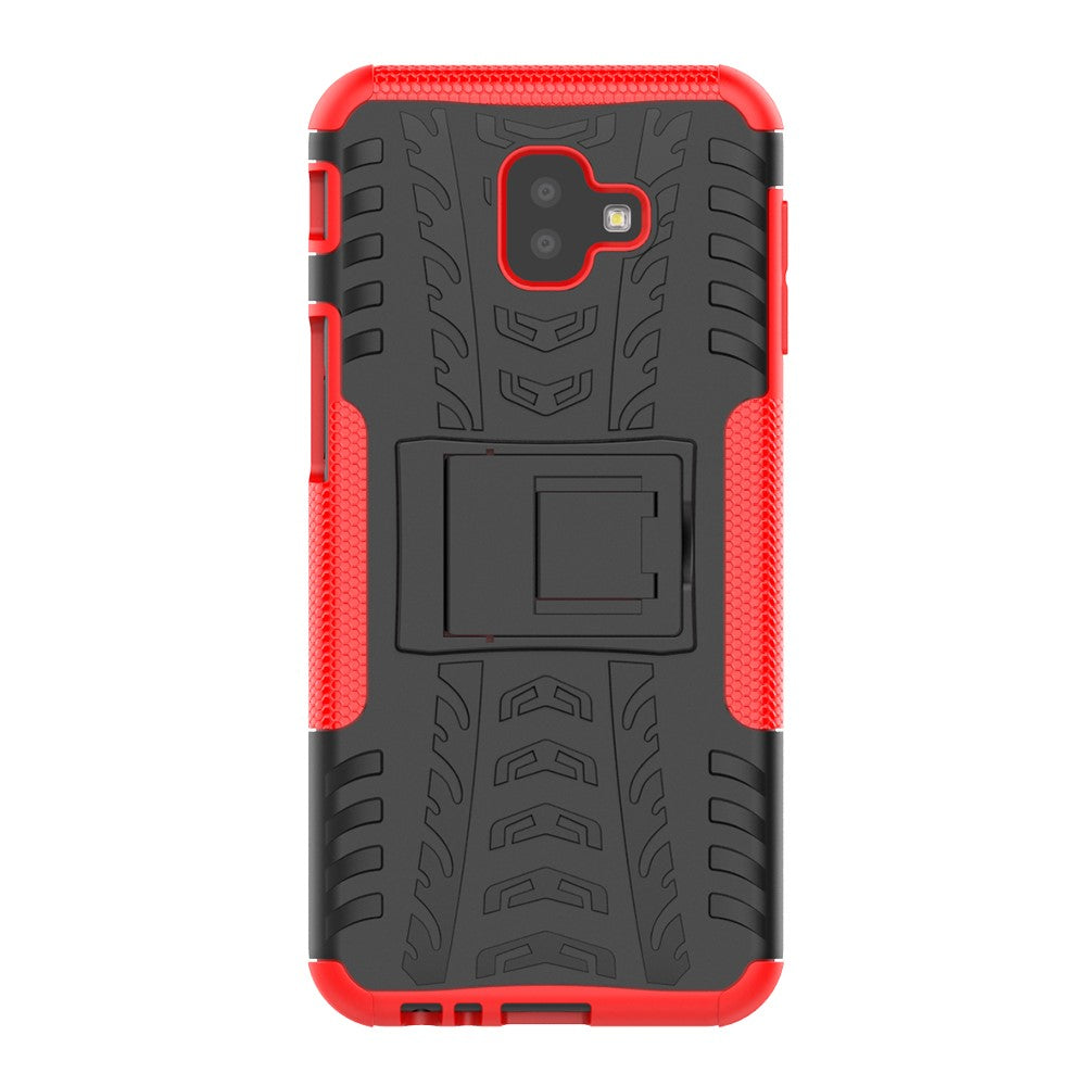 Outdoor Case Tire Rutschfest Kickstand Reifen Hülle für Samsung Galaxy J6+ 2018