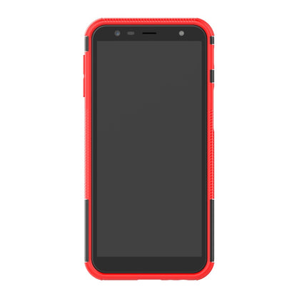 Outdoor Case Tire Rutschfest Kickstand Reifen Hülle für Samsung Galaxy J6+ 2018